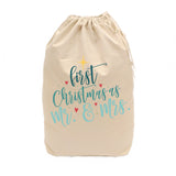First Christmas as Mr. & Mrs. Santa Sack - The Cotton and Canvas Co.