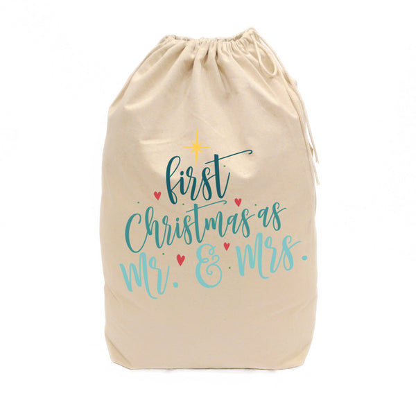 The Cotton and Canvas Co. First Christmas as Mr. & Mrs. Santa Sack