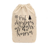 Personalized Mr. & Mrs. Santa Sack - The Cotton and Canvas Co.