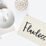 Flawless Cotton Canvas Cosmetic Bag - The Cotton and Canvas Co.