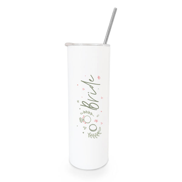 The Cotton and Canvas Co. Floral Bride Wedding Tumbler