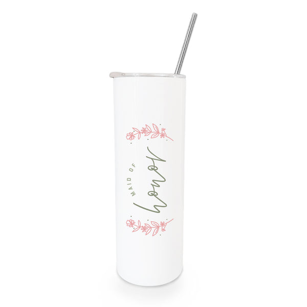 The Cotton and Canvas Co. Floral Maid of Honor Wedding Tumbler