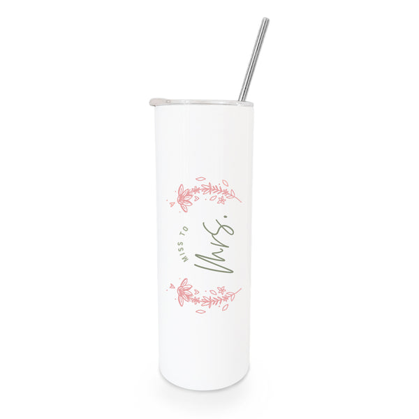 The Cotton and Canvas Co. Floral Miss to Mrs. Wedding Tumbler