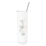 Personalized Name Floral Bride Wedding Tumbler