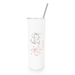 Personalized Name Floral Bridesmaid Wedding Tumbler