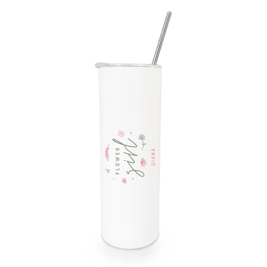 Personalized Name Floral Flower Girl Wedding Tumbler