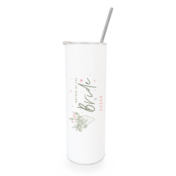 The Cotton and Canvas Co. Personalized Name Floral Mother of the Bride Wedding Tumbler