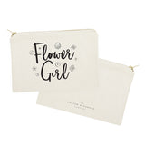 Flower Girl Cotton Canvas Cosmetic Bag - The Cotton and Canvas Co.