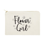 Flower Girl Cotton Canvas Cosmetic Bag - The Cotton and Canvas Co.