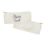 Flower Girl Cotton Canvas Pencil Case and Travel Pouch - The Cotton and Canvas Co.
