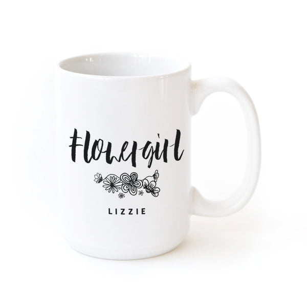 The Cotton and Canvas Co. Flower Girl Personalized Coffee Mug