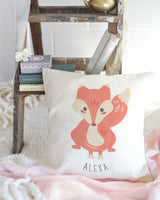 Personalized Fox Baby Pillow Cover - The Cotton and Canvas Co.