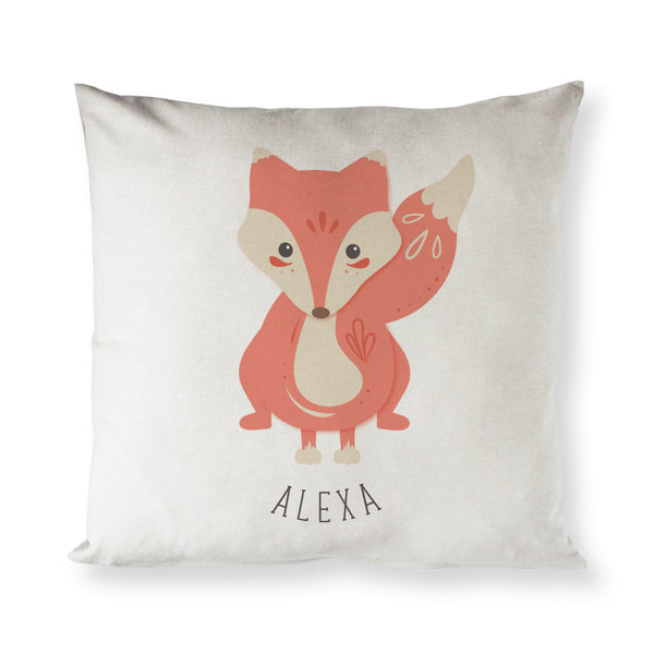 The Cotton and Canvas Co. Personalized Fox Baby Pillow Cover
