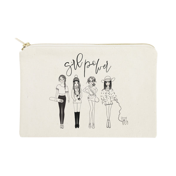 The Cotton and Canvas Co. Girl Power Cotton Canvas Cosmetic Bag
