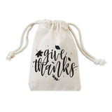 Give Thanks Thanksgiving Favor Bags, 6-Pack - The Cotton and Canvas Co.