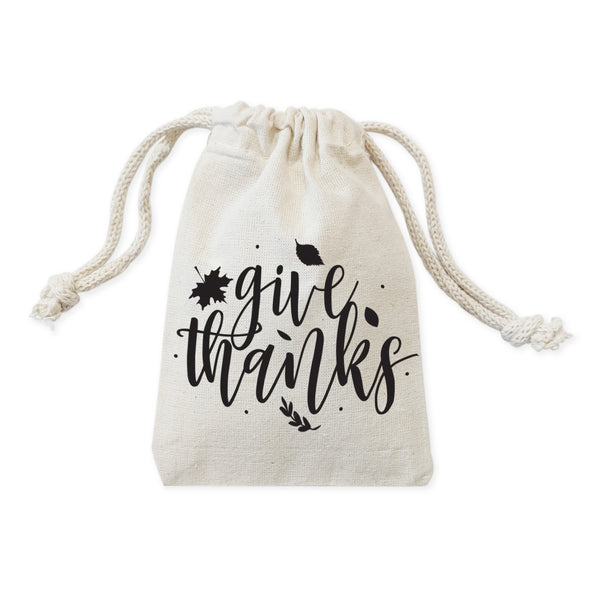 The Cotton and Canvas Co. Give Thanks Thanksgiving Favor Bags, 6-Pack