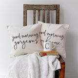 Good Morning Gorgeous and Handsome Pillow Covers, 2-Pack - The Cotton and Canvas Co.
