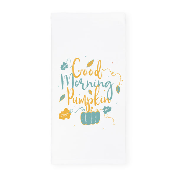 The Cotton and Canvas Co. Good Morning Pumpkin Kitchen Tea Towel