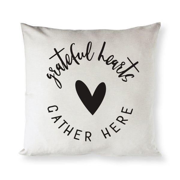 The Cotton and Canvas Co. Grateful Hearts Gather Here Pillow Cover