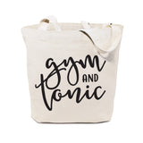 Gym and Tonic Cotton Canvas Tote Bag - The Cotton and Canvas Co.