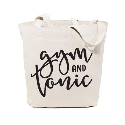 Gym and Tonic Cotton Canvas Tote Bag - The Cotton and Canvas Co.