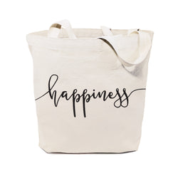 Happiness Cotton Canvas Tote Bag - The Cotton and Canvas Co.