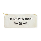 Happiness Cotton Canvas Pencil Case and Travel Pouch - The Cotton and Canvas Co.