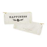 Happiness Cotton Canvas Pencil Case and Travel Pouch - The Cotton and Canvas Co.