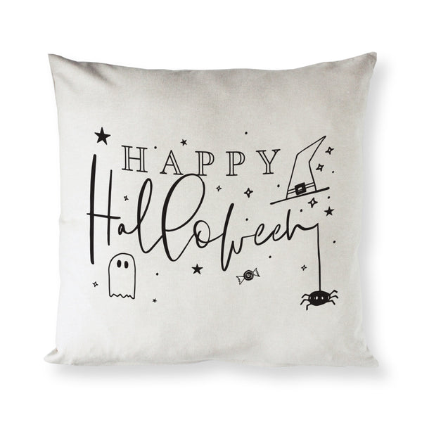 The Cotton and Canvas Co. Happy Halloween Cotton Canvas Halloween Pillow Cover