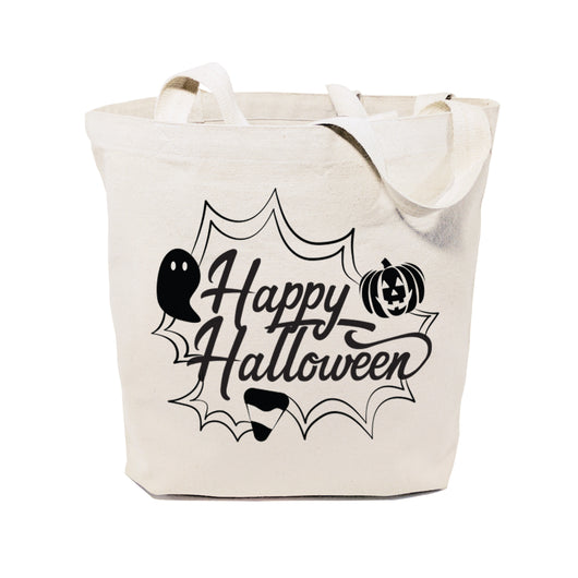 Happy Halloween Cotton Canvas Tote Bag - The Cotton and Canvas Co.