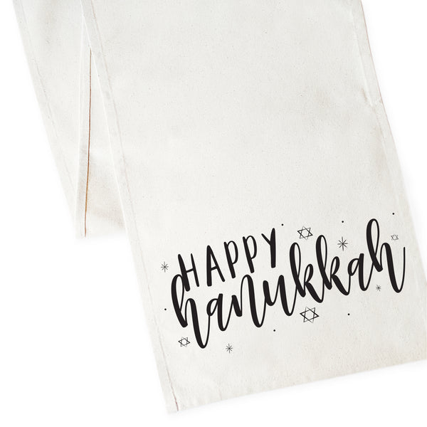 The Cotton and Canvas Co. Happy Hanukkah Canvas Table Runner