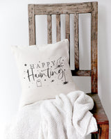 Happy Haunting Cotton Canvas Halloween Pillow Cover - The Cotton and Canvas Co.