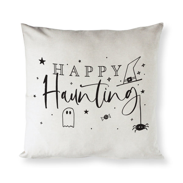 The Cotton and Canvas Co. Happy Haunting Cotton Canvas Halloween Pillow Cover