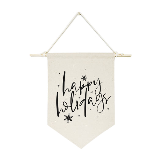 Happy Holidays Hanging Wall Banner - The Cotton and Canvas Co.