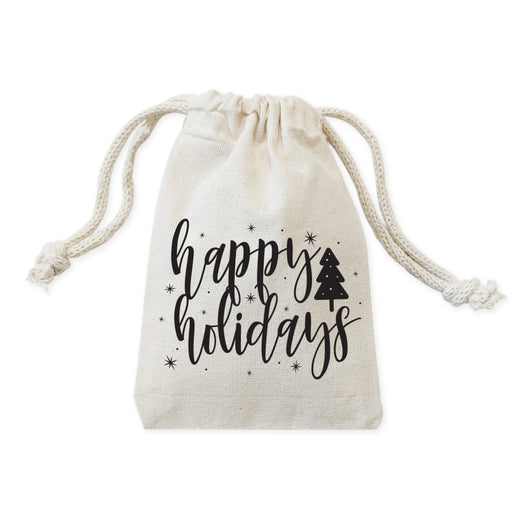 Happy Holidays Christmas Favor Bags, 6-Pack - The Cotton and Canvas Co.