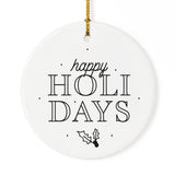 Happy Holidays Christmas Ornament - The Cotton and Canvas Co.