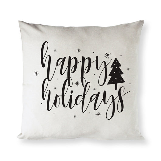 Happy Holidays Christmas Pillow Cover - The Cotton and Canvas Co.