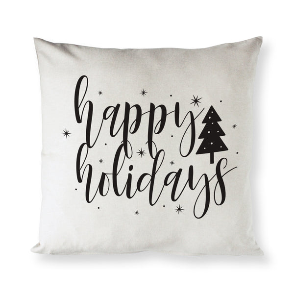 The Cotton and Canvas Co. Happy Holidays Christmas Pillow Cover