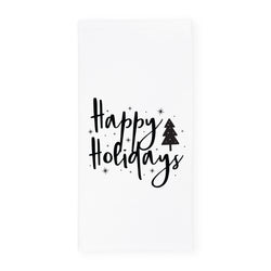 Happy Holidays Christmas Kitchen Tea Towel - The Cotton and Canvas Co.