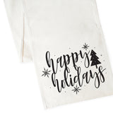 Happy Holidays Canvas Table Runner - The Cotton and Canvas Co.