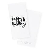 Happy Holidays Christmas Kitchen Tea Towel - The Cotton and Canvas Co.