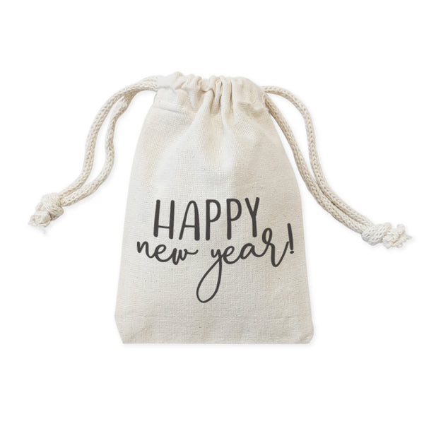 The Cotton and Canvas Co. Happy New Year! Holiday Favor Bags, 6-Pack