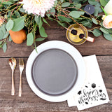 Happy Thanksgiving Cotton Muslin Napkins - The Cotton and Canvas Co.