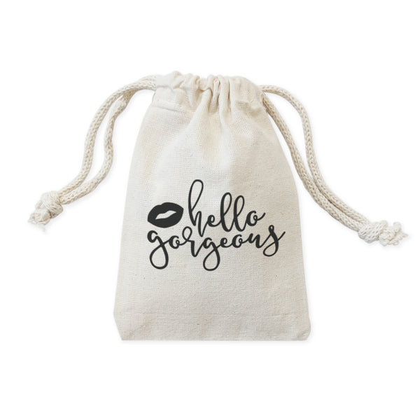The Cotton and Canvas Co. Hello Gorgeous Wedding Favor Bags, 6-Pack