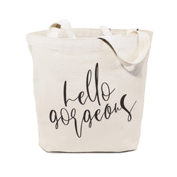 Hello Gorgeous Cotton Canvas Tote Bag - The Cotton and Canvas Co.
