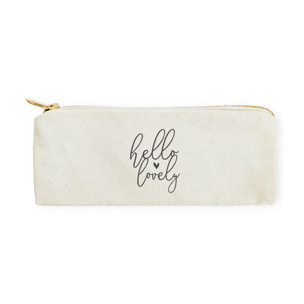 The Cotton and Canvas Co. Hello Lovely Cotton Canvas Pencil Case and Travel Pouch