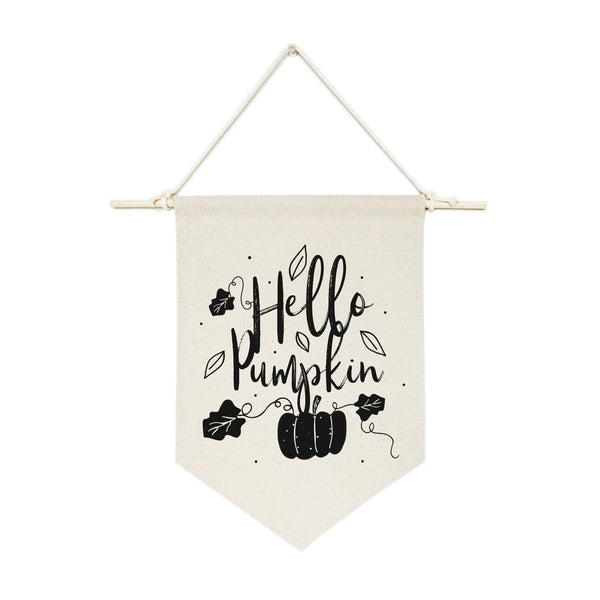 The Cotton and Canvas Co. Hello Pumpkin Hanging Wall Banner