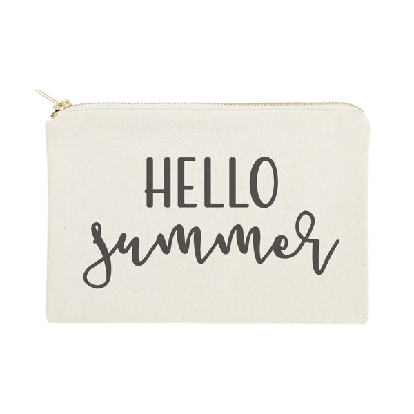 The Cotton and Canvas Co. Hello Summer Cotton Canvas Cosmetic Bag
