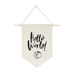 Hello World Hanging Wall Banner - The Cotton and Canvas Co.