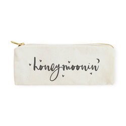 Honeymoonin' Cotton Canvas Pencil Case and Travel Pouch - The Cotton and Canvas Co.